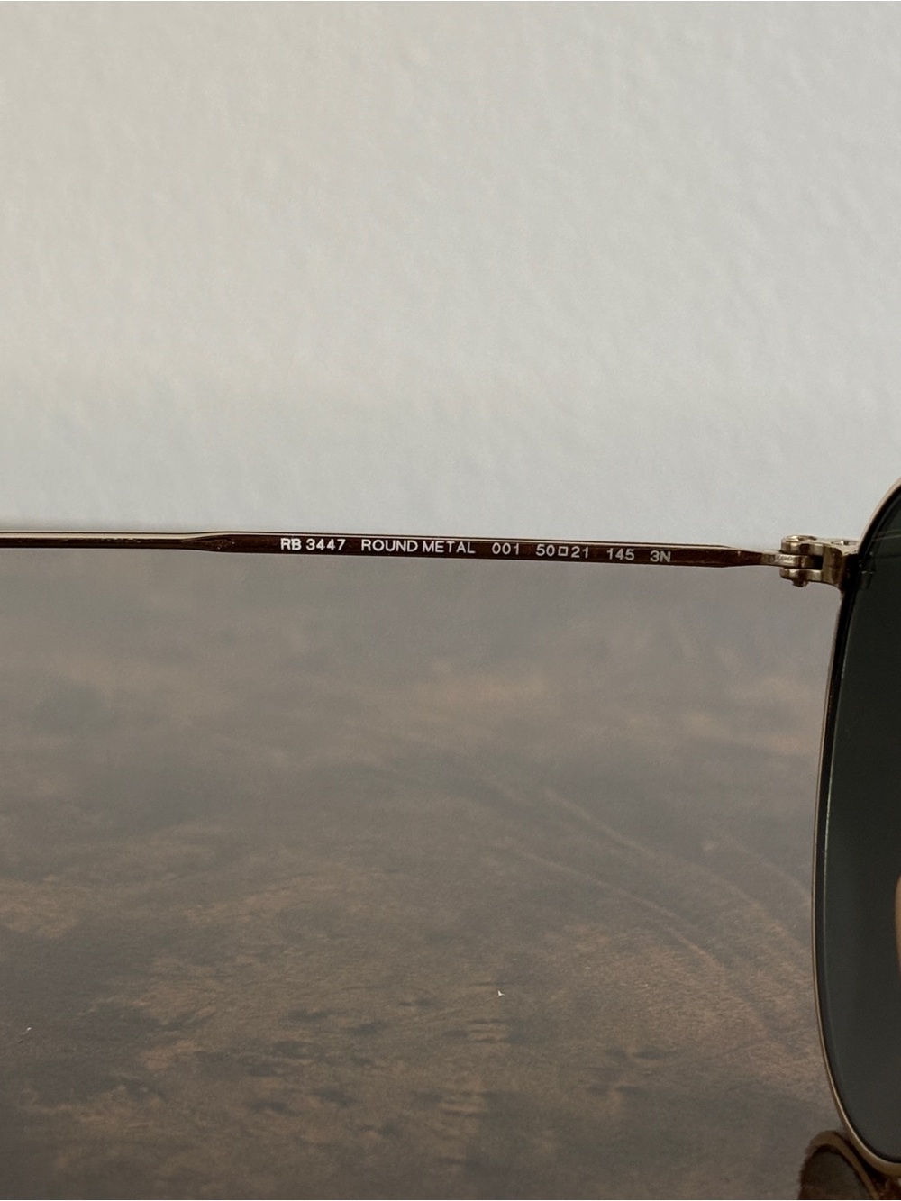 Ray-Ban Gold Frame Black Lens Round Sunglasses - Picture 7 of 8